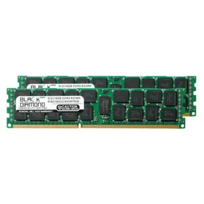 BD16GX21600MTR26 – Black Diamond 32GB Kit (2x16GB) DDR3 RDIMM Memory
